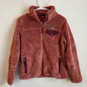 L.L.Bean Hi-Pile Fleece Jacket S Rosewood Heather Fig Full Zip Gorpcore Outdoor